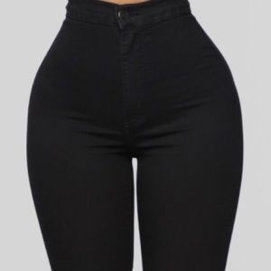 Fashion nova high waisted skinny jeans black